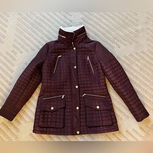 Michael Kors Box Quilted Stowaway Hood Anorak Jacket